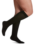 SIGVARIS Womens Casual Cotton 146 Calf High Medical Compression Socks 1520mmHg Black A (Small)