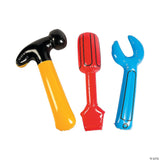 Fun Express Hammer, Screw Driver, and Wrench Inflatable Tool Set Great for a Construction Party
