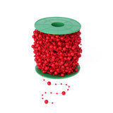 YoungJewl 100 Feet Artificial Pearl Strand Beads Trims Garland Chain Roll for Wedding Party Decoration Christmas Tree and DIY Su