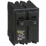 Square D by Schneider Electric Homeline 30 Amp Mini Circuit Breaker, 2 Pole, 120/240V AC, 10kA Breaking Capacity, Plug in Mount,