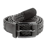 Aakriti Unisex Synthetic Leather Fashion Braided Hand Made Pu Leather Belt Casual Belt No Holes Free Size Belt For Men And Women