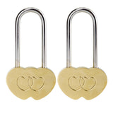 VerRich 2PCS 3.5 50mm Love Lock Single Heart Shaped Padlock for Lovers Wedding, Bridge,Paris,Anniversary(NO Key)