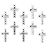 10 Pcs Cross Silicone Focal Bead Cute Loose Beads Accessory for DIY Keychains Bracelet Necklace Pens Lanyard Making
