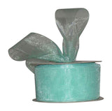 Ribbon Bazaar Plain Sheer Organza 7/8 Aqua Blue 25yd Spool 100% Nylon Ribbon