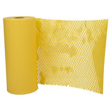 JAM PAPER Honeycomb Packing Paper Roll - 12 x 328' - Lemon Yellow - 328 Sq Ft - 80 GSM - Roll Sold Individually