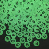 200PCS Letter Beads Glow in The Dark 4x7mm Acrylic Alphabet Letter B Beads for Jewelry Making Bracelet