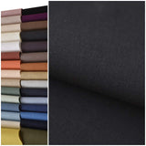 COTTONVILL 11COUNT Linen Blend Solid Bio Washing Fabric (3yard, 29-Charcoal)