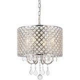Living District Elise 4-Light Transitional Metal Pendant In Chrome Finish