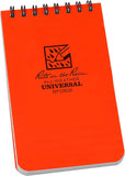Rite In The Rain Weatherproof Top Spiral Notebook, 3 x 5, Orange Cover, Universal Pattern (No. OR35)