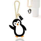 Ldntly Penguin Stanley Cup Accessories,Stanley Charms for Handle Water Bottle Charms Tumbler Keychain Penguin Gifts for Women He