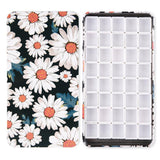 Portable Watercolor Tins Paint Palette with 40Pcs Empty Half Pans and Magnetic Squares, Small Travel Metal Paint Box with Acryli