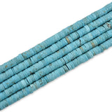 170pcs 5x2mm Natural Blue Turquoise Heishi Disc Rondelle Spacer Stone Semi Precious Gemstone Loose Beads for Jewelry Making 15 I