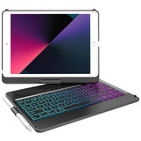 MMK iPad Keyboard Case - 10.2 inch, 360 Rotatable Wireless Detachable Bluetooth Keyboard Cover for iPad 9th Gen 2021, 8th Gen 20