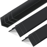 Sasylvia 10 Pcs Wall Corner Protector Guards, 1-1/2 x 48 Inches Avoid Scratching Scuffs, Black Vinyl Corner Trim Molding, Ease I