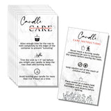 MAOSH Handmade Candle Care Instruction Card, Candle Care Instruction Card, 50 Pack 3.5 x 2 inches for Handmade Candle Makers Soy