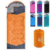oaskys Camping Sleeping Bag - 3 Season Warm & Cool Weather - Summer Spring Fall Lightweight Waterproof for Adults Kids - Camping