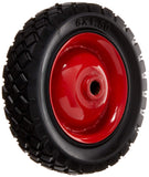 Shepherd Hardware 9589 6-Inch Semi-Pneumatic Rubber Tire, Steel Hub with Ball Bearings, Diamond Tread, 1/2-Inch Bore Offset Axle
