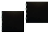 IMPRINT Spiral Bound Black Scrapbook (21 CM X 21 CM)/ 8.25 INCH X 8.25 INCH Size with 35 Black Sheets(Pack of 2 Books)
