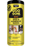 Goo Gone Clean Up Wipes Adhesive Remover - 24 Count - Removes Adhesive Residue Labels Stickers Crayon Tree Sap Gum Masking Tape