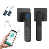 Fingerprint Door Lock-Smart Door knob, Biometric Door Locks,with App/Code/Backup Key/Fingerprint/IC Card, Smart Door Knob Keyles
