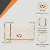 Adisa Women'S Girls Party Sling Bag With Gold Chain (Sl5090-Cre_Off White),Off White,,B09RWS7MF3