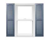 Homeside Open Louver Vinyl Shutters (1 Pair) - 12 x 51-033 Blue