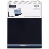 Cambridge Notebook, Business Notebook, 8-1/2 x 11, 70 Sheets, College Ruled, Top Wirebound, Navy (59882)