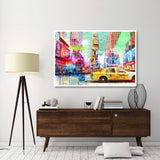Taxis In Times Square 2.0-Paper Art-62,,X42,,