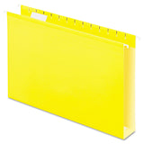 Pendaflex Extra Capacity Reinforced Hanging Folders, 2, Legal Size, Yellow, 1/5 Cut, 25/BX (4153x2 YEL)