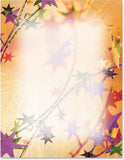 PaperDirect Carnival Mardi Gras Border Papers, Purple and Gold Star Garland Design, 8.5 x 11, AcidFree, Ideal for Party Invitat
