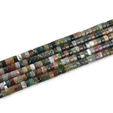 150pcs 4x2mm Natural Indian Agate Heishi Disc Rondelle Spacer Semi Precious Gemstone Loose Stone Beads for Jewelry Making 15 inc