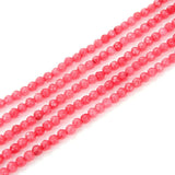 Adabele 180pcs Natural Rhodochrosite Red Jade Healing Gemstone 4mm (0.16 Inch) Small Faceted Round Loose Beads Gem Stone Spacer