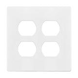 ENERLITES Screwless Duplex Wall Plate, Child Safe Double Receptacle Outlet Cover, Standard Size, 2Gang 4.68 x 4.73, Unbreakab
