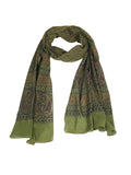Rai Sahab Fancy Scarf Cotton, Lightweight & Comfortable For All Seasons, Scarf Stoles(St155Olive)