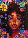 Wergund Diamond Art Painting African Woman, Diamond Art Kits for Adults African American, Full Drill Crystal Rhinestone Embroide