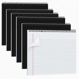 6 Landscape Legal Pad 11 x 9.5 College Ruled Top Spiral Horizontal Notebook
