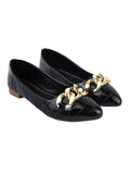Shoetopia Women'S Stiletto Heel Ballet Flats Black,Black,6,B0BSC9ZZ9K