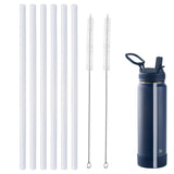 Water Bottle Straw Replacement Compatible with Takeya 24oz, Food Grade and BPA Free Plastic,6 Straws and 2 Brushes Compatible wi