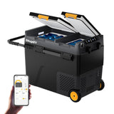 BougeRV 12 Volt Car Refrigerator, CRD2 61 Quart Portable Fridge Freezer with APP Control, -4? to 68? Dual Zone Compressor Electr