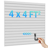 Ezlaino 4x4ft PVC Slat Wall Paneling - Thickened & Durable, Waterproof, Versatile | Fits Most Slatwall Accessories (Not Included