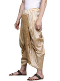 Manyavar Men'S Dhoti, Traditional Art Silk Readymade Stiched Dhoti For Men (Fawn, S)