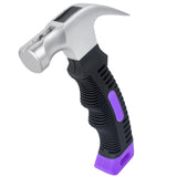 Small Claw Hammer - Mini Hammer for Women&Kids, Camping Hammer, Stubby Tack Hammer, Nail Hammer with Magnetic (Pink)