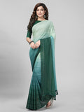 Pratham Blue Womens Silk Saree With Blouse Piece (Pb-228_Green)