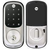 Yale Assure Lock Deadbolt, Satin Nickel Digital Touchscreen Keypad with ZWave and Backup Key for Front or Back Entry Door, YRD2