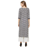 Anni Designer Women'S Multi-Coloured Crepe Straight Calf Length Ethnic Printed Kurti(Pack Of 2)(Kurti-Combo-204_S_1-Multi-Coloured),Multicolour,S,Crepe,Regular,Saree