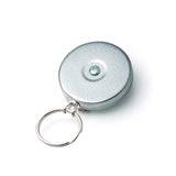 KEYBAK Original Steel Cable Retractable Keychain with a 48 Stainless Steel Cable, Chrome Front, Steel Belt Clip, 8 oz. Retract