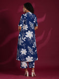 Anni Designer Women'S Rayon Viscose Straight Printed Kurta With Pant (Sunoni Blue-Vks04_M_Blue_Medium),Blue,M,,,