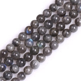 GEM-Inside Natural 8mm AA Grade Blue Rainbow Labradorite Gemstone Loose Beads Round Crystal Energy Stone Power for Jewelry Makin
