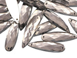 Allstarco 28x8mm Crystal Clear CH38 Flat Back Teardrop Sew On Beads for Crafts Plastic Acrylic Rhinestones with Holes for Sewing