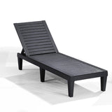 Nestl Patio Chairs - Black Chaise Lounge Chair Outdoor, 5-Position Adjustable Sun Tanning Chair, Waterproof Pool Lounge Chairs,
